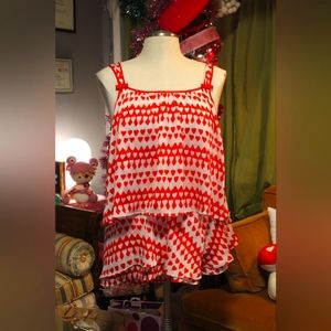 Kate Spade mini heart chiffon lingerie romper